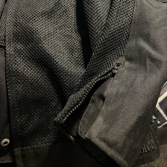 Black Street & Steel Zip Up Armored Motorcycle Jacket, Size 5XL - Picture 8 of 9